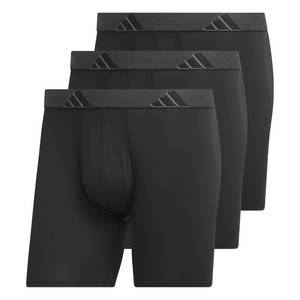 lot 7452 image: adidas Mens Microfiber Boxer Briefs 3-Pack BlackOnix GreyBlack 4XL