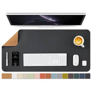 lot 7466 image: Dual-Sided Cork Desk Mat Black 35.4 in x 16.9 in