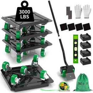 lot 7486 image: Nest Easy Furniture Dolly 3000 Lbs Capacity 5 Wheels 360 Rotate 5.3x5.3 in