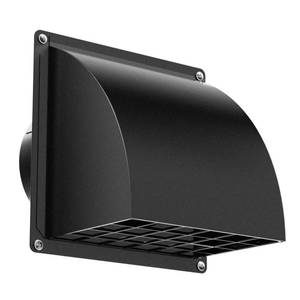 lot 7503 image: HG Power 4 Inch Exterior Dryer Vent Cover With Removable Screen, Black