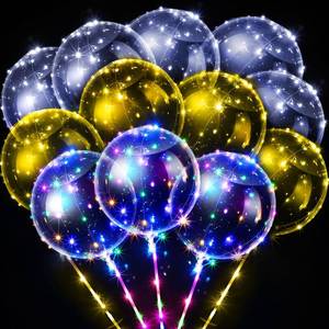 lot 7516 image: Vinsot 30 Pack LED Light Up Bobo Balloons String Lights 20 Inch
