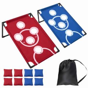 lot 7518 image: MYDAYS OUTDOOR Portable PVC Cornhole Board Set 3x2 FT with 8 Bean Bags