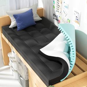 lot 7519 image: BEDELITE Twin XL 4 Inch Dual Layer Memory Foam Mattress Topper  Retail $119.99
