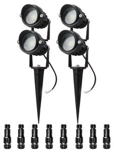 lot 7523 image: LAVAED 10W LED Landscape Spotlight 1000LM 1224V Low Voltage 4 Pack