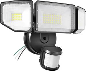 lot 7525 image: Abovizo 85W LED Motion Sensor Outdoor Flood Light 8500LM 6500K Black