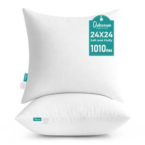 lot 7531 image: Oubonun Throw Pillow Inserts 24 x 24 Inch Pack of 2