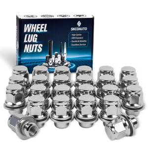 lot 8311 image: SKCOAUTO Lug Nuts M12x1.5 Chrome Flat Seat 24 Pcs Tacoma