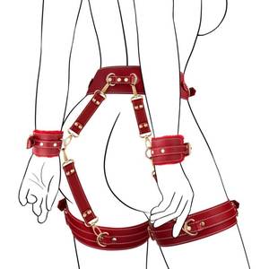 lot 8314 image: UTIMI BDSM Restraint Kit 6 Piece Set Handcuffs Ankle Cuffs Thigh Cuffs