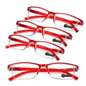 lot 8332 image: TERAISE Blue Light Blocking Reading Glasses Men Women 4 Pack