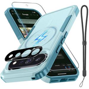 lot 8334 image: RMOCR Phone Case for Google Pixel 11  11 Pro Mint Green with Wrist Lanyard