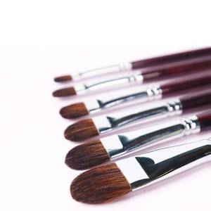 lot 8337 image: Transon Red Sable Filbert Paint Brush Set 6 Pcs Sizes 2-12
