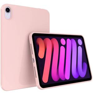 lot 8364 image: Callyue TPU Case for iPad mini 6 2021 and iPad mini 7 2024, Matte Pink