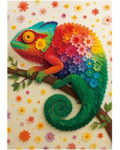 lot 8366 image: BenBen Jigsaw Puzzle for Adults 300 Pieces Floral Chameleon