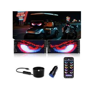 lot 8377 image: JDVOOTD Synchronized LED Eyes for Motorcycle & Golf Cart, 2PCS 7x3in
