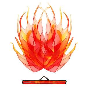 lot 8398 image: Baisdan Worship Flags 27 x 57 Inch Praise Dance Flag Set Of 2 Orange-Red