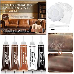 lot 8403 image: Vigorder Brown Leather Repair Kit for Furniture, Sofa & Couch