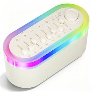 lot 8408 image: Asxill Bluetooth Speaker White Noise Machine Night Light 3-in-1 10W