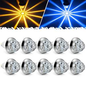 lot 8414 image: Partsam 34 Inch LED Watermelon Marker Lights 12V Amber Blue 10 Pack