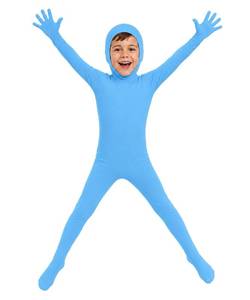 lot 8418 image: ATHX Kids Spandex Open Face Bodysuit Cosplay Costume Unitard, Ages 6-16