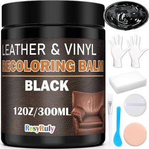 lot 8427 image: Resyruly Black Leather Recoloring Balm Repair Kit
