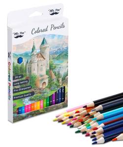 lot 8444 image: Mr. Pen Colored Pencils 36 Pack Pre-Sharpened Long Art Pencils