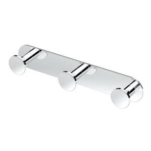lot 8453 image: Gatco Triple Robe Hook Wall Mounted 11 Inch Chrome Glamour 1282