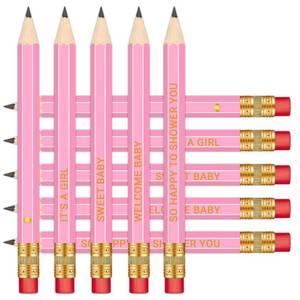 lot 8493 image: Vusnud Mini Pencils 50 Pack 4 Inch Baby Shower Party Games