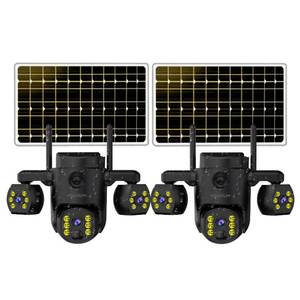 lot 9080 image: ORAXIUM Triple Lens Outdoor Wireless Security Camera, Outdoor Cameras for Home Security, Color Night Vision, Outdoor Camera Two Way Audio for Home and Farm