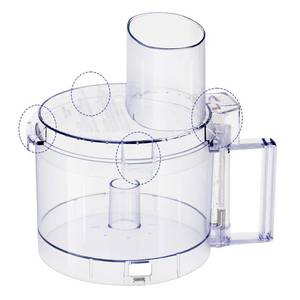 lot 9083 image: Top with 4 Locking Tabs 7-cup FP-631AGTXT-1 and DLC-117BGTXT1 Food Processor Work Bowl Fits Cuisinart DLC-10 Models, Fits Models DLC-10, DLC-10P, DLC-5, DLC-10S, DLC-10C, DLC-10SY, DLC-10SYP1