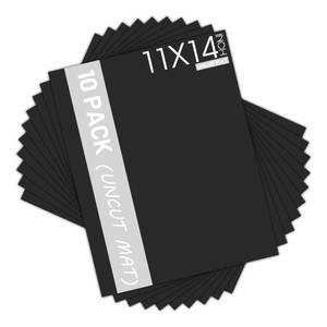 lot 9108 image: Mat Board Center 11x14 Black Color Mat BoardsMatboards - Uncut - 10 Pack