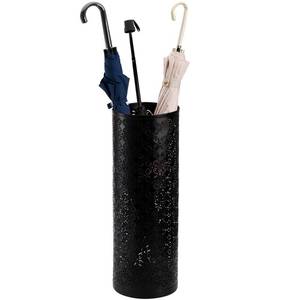 lot 9136 image: Hacaroa Metal Round Umbrella Stand Rack, Free Standing Umbrella Holder Bin, Canes Walking Sticks Holder for Entryway, Home, Office, Black