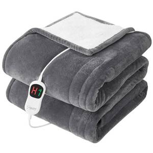 lot 9170 image: Homemate Heated Electric Blanket Twin 62x84 Heating Throw Blanket