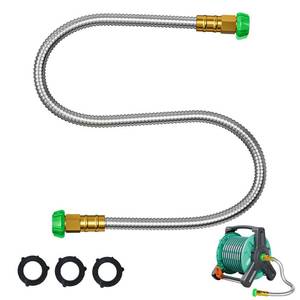 lot 9180 image: Short Garden Hose 5 ft, Female to Female Connector, Water Hose Extension