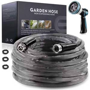 lot 9189 image: Relxitl Garden Hose 100feet, Water Hose with 10 Function Hose Nozzle, NON-Expandable Hose, Tough & Flexible, Lightweight, Crush Resistant Fittings, Kink & Tangle Free, Rust Proof for Watering