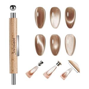 lot 10106 image: JODSONE 3-in-1 Cat Eye Magnet for Nails, Cylindrical & Square Magnets Nail Art Pens,Multi-Function Strong Magnet Nail Art Tool for Cat Eye Design DIY(Magnet Only, No Gel Included)