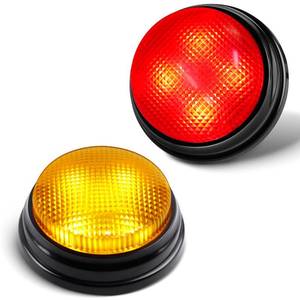 lot 10125 image: BEAN LIEVE 2-Pack Game Buzzers - Super Bright 4-LEDs, Unique Sounds, Compact Portable & Lock Switch - Trivia Buzzer System for Classroom, Jeopardy, Family Feud (Buzzers for Trivia Games)