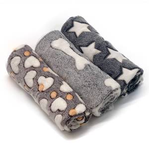 lot 10130 image: 1 Pack 3 Puppy Blanket, Fleece Pet Small Dog Blanket for Puppy Cat, 23x15