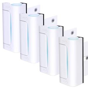 lot 10137 image: 4 Pack Door Reinforcement Lock, Home Security Door Lock, Child Proof, White