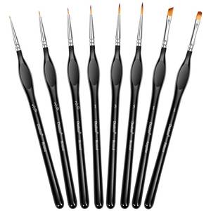 lot 10142 image: Detail Paint Brushes Set, 8 pcs Miniature Brushes for Fine Detailing