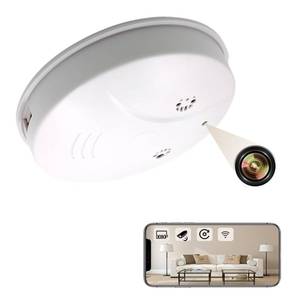 lot 10154 image: Mini Camera Smoke Detector, HD 1080P Small Hidden Camera WiFi Spy Nanny Cam