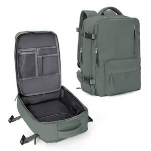 lot 10169 image: Large Travel Backpack for Women Men Airplanes Carry On Laptop Waterproof Hiking Backpack Person Item Flight Approved Outdoor Sports Rucksack Casual Daypack Mochila De Viaje Gym traveling bag Green