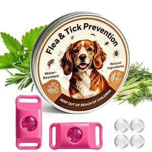 lot 10173 image: Natural Flea and Tick Prevention Pendant for Dogs Flea and Tick Collar, Waterproof Flea and Tick Repellent Dog Tag Safe for All Breeds & Sizes with 2 Silicone Buckles & 4 Refills, Collar NOT Included