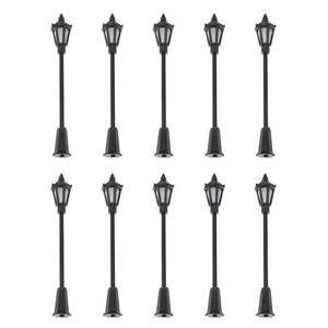 lot 10183 image: Maxmoral 10pcs 70mm Model Railway Antique Lamp Garden Street Light HO OO TT Scale 1100 New