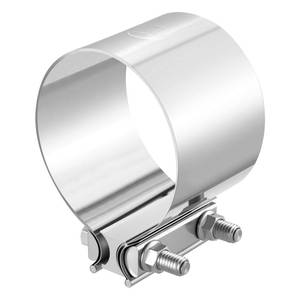 lot 10186 image: EVIL ENERGY 4 Inch Exhaust Clamp Butt Joint Band Clamp Sleeve Coupler 2PCS