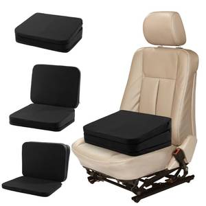 lot 10203 image: HOMBYS Adjustable Car Booster Seat for Short Drivers, 3 Heights for Different People, Adult Car Seat Cushions for Driving, Supportive Car Seat Pad for Lower Back Pain Reduce, (17x12.8x6.3, Black)