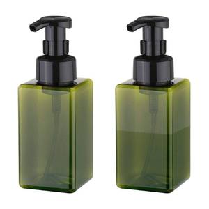 lot 10249 image: Foaming Soap Dispenser, 15oz Plastic Refillable Pump Bottle, 2 Pack, Green