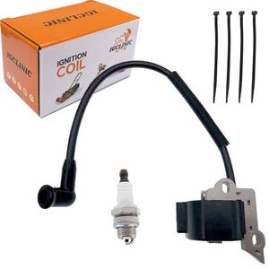lot 10255 image: IGCLINIC Ignition Coil and Spark plug for Husqvarna Craftsman Poulan 530039198 530039238 Chainsaw