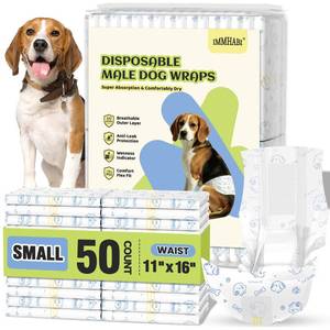 lot 13149 image: IMMHABI Male Dog Diapers Small 50 Count