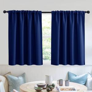 lot 13158 image: RYB HOME Short Blackout Curtains 52W x 36L Inch 2 Panels