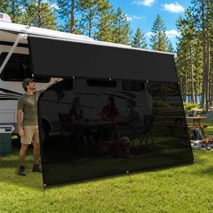lot 13209 image: Kavrixo RV Awning Shade Screen with Zipper 8 x 203 for 21 RV Awning  Retail $139.99